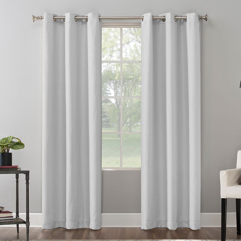 The Big One 2-pack Raiden Solid Grommet Window Curtain Set, Silver, 40X108