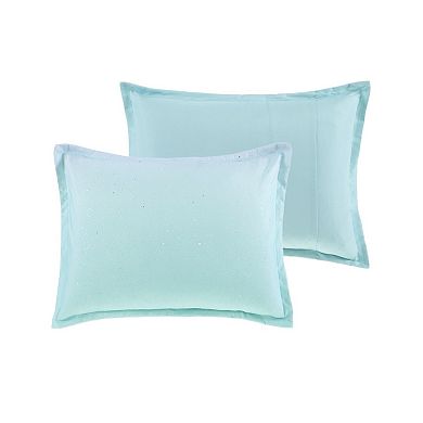 Intelligent Design Sparkle Metallic Glitter Printed Reversible Duvet Cover Set