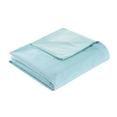 Intelligent Design Sparkle Metallic Glitter Printed Reversible Duvet Cover Set