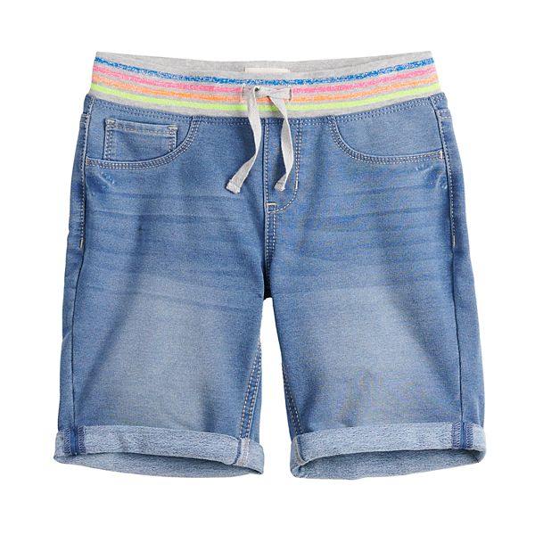 Soft Stretch Denim Bermuda Jeans Shorts with Sequins dELiAs Girls' Shorts 