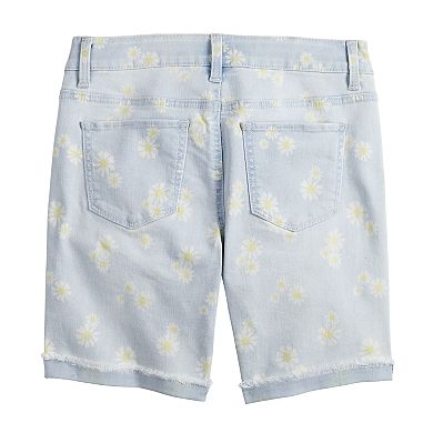 Plus Size Cuffed Bermuda Denim Shorts