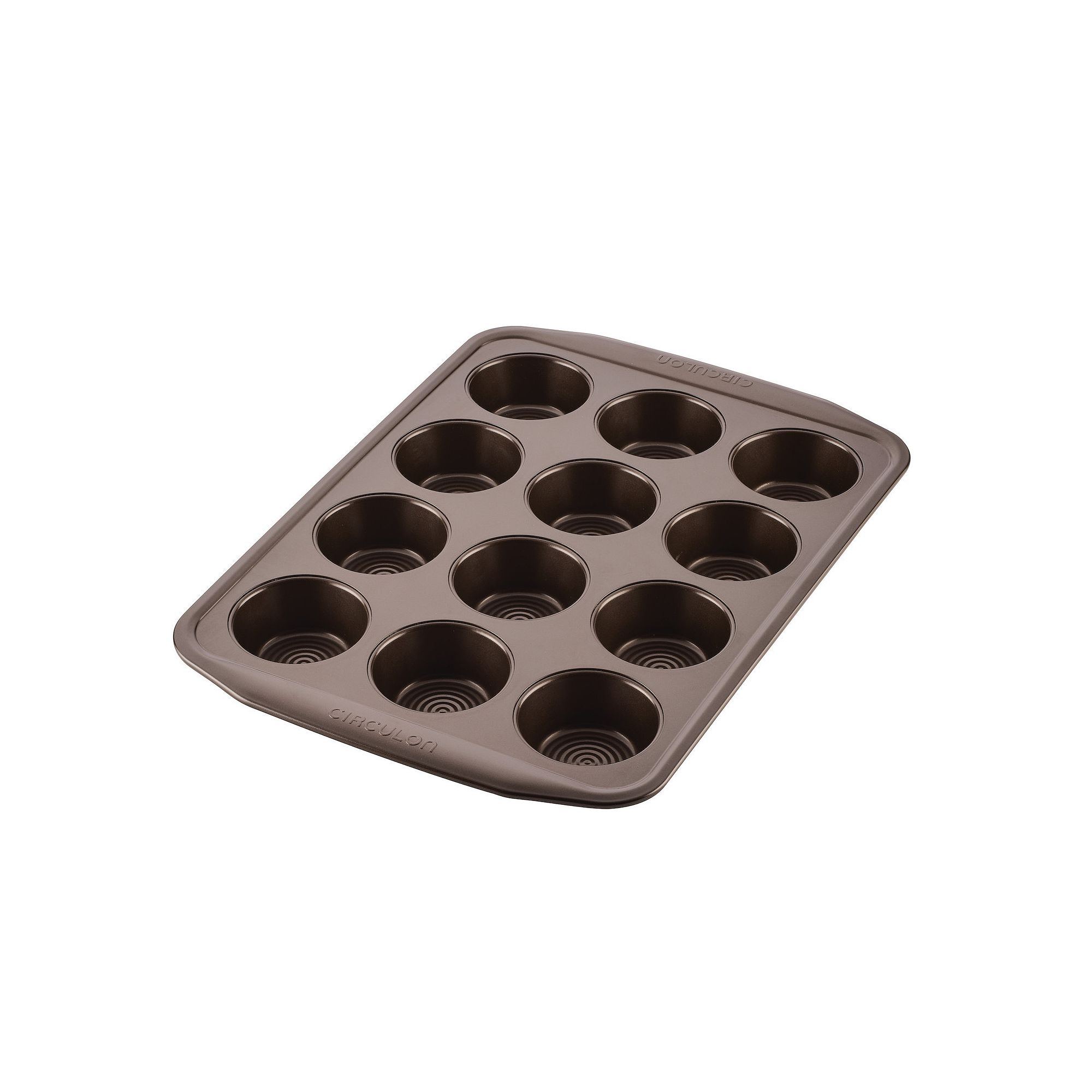 Circulon® Nonstick Bakeware 12-Cup Muffin Pan, Brown