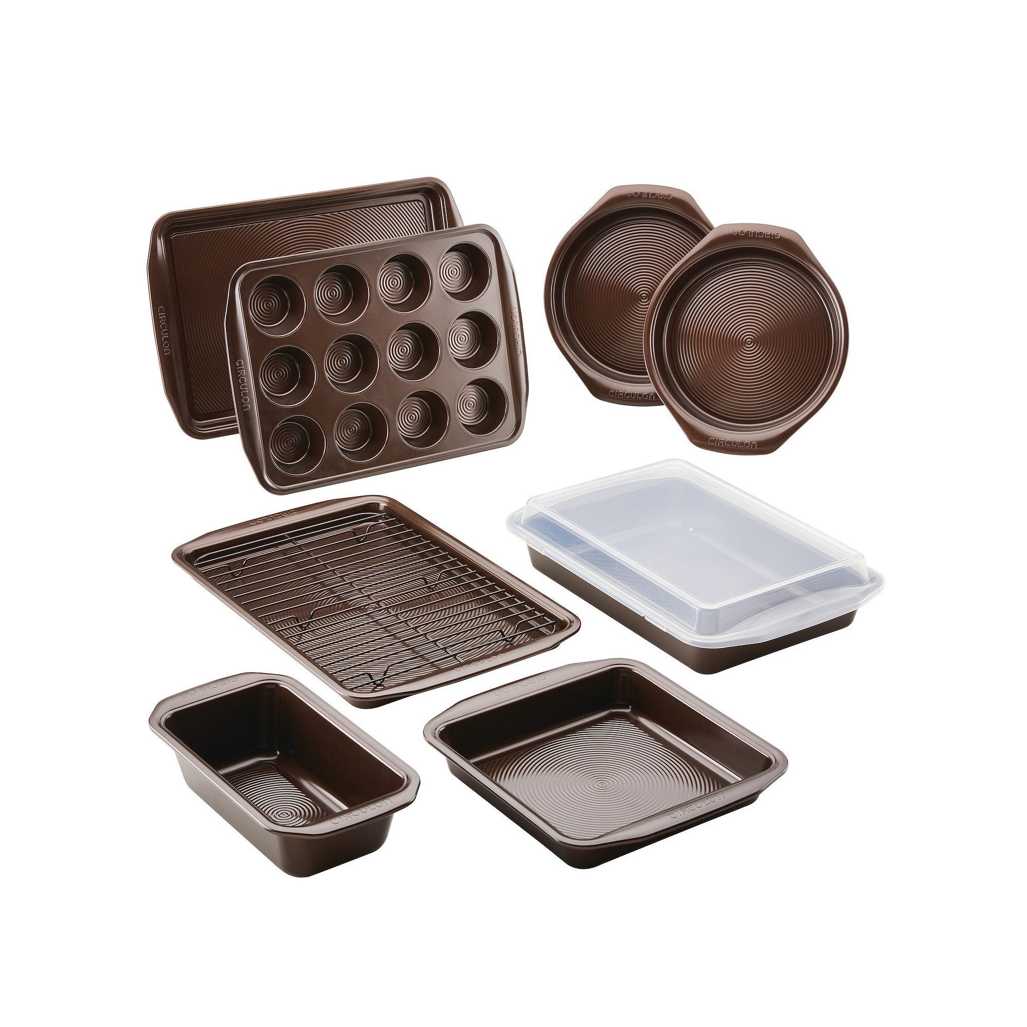 Circulon® Nonstick Bakeware 10-Piece Bakeware Set, Brown