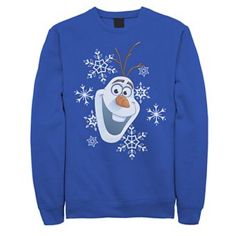 Men's Frozen Olaf Snowflake Portrait Fleece