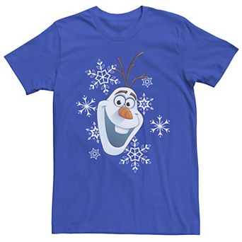 Men's Frozen Olaf Snowflake Portrait Short Sleeve Tee