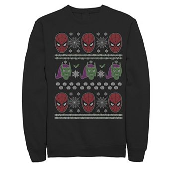 Men's Marvel Spider-Man Green Goblin Ugly Christmas Sweater Fleece