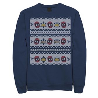 Men's Marvel Deadpool Chimichanga & Taco Ugly Christmas Sweater Fleece