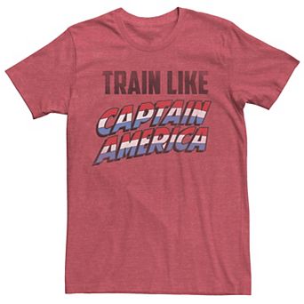Men's Marvel Train Like Captain America Short Sleeve Tee