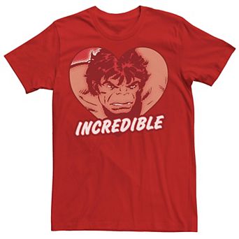 Men's Marvel Hulk Incredible Heart Short Sleeve Tee