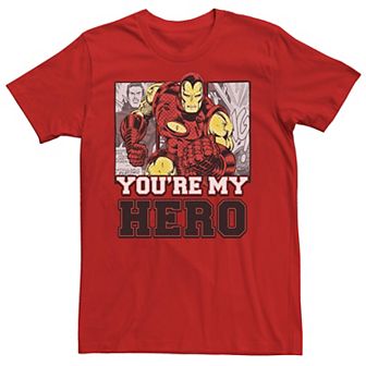 Men's Marvel Iron Man You're My Hero Short Sleeve Tee