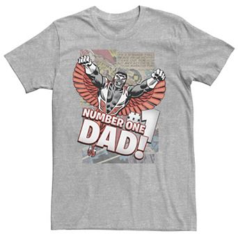 Men's Marvel Falcon Retro #1 Dad Short Sleeve Tee