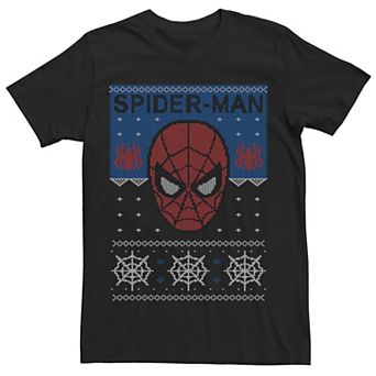Men's Marvel Spider-Man Ugly Christmas Sweater Short Sleeve Tee