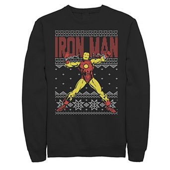 Men's Marvel Iron Man Ugly Christmas Sweater Fleece