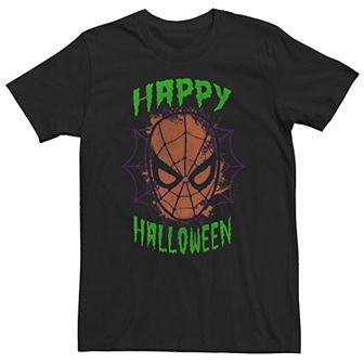 Men's Marvel Spider-Man Happy Halloween Short Sleeve Tee
