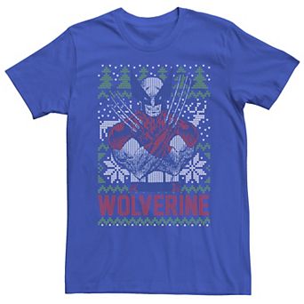 Men's Marvel Wolverine Ugly Christmas Sweater Short Sleeve Tee