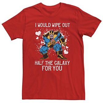 Men's Marvel Thanos Half The Galaxy Valentine Short Sleeve Tee