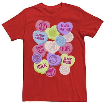 Men's Marvel Candy Heart Hero Icons Short Sleeve Tee