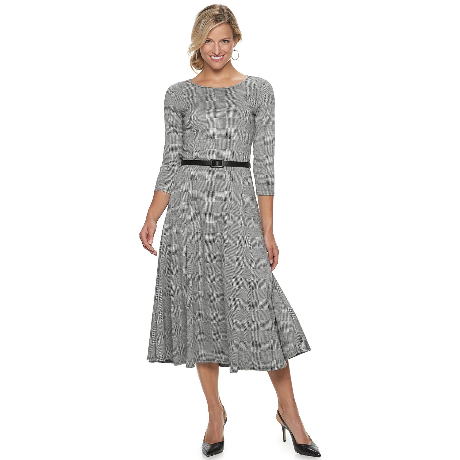 nina leonard midi dress