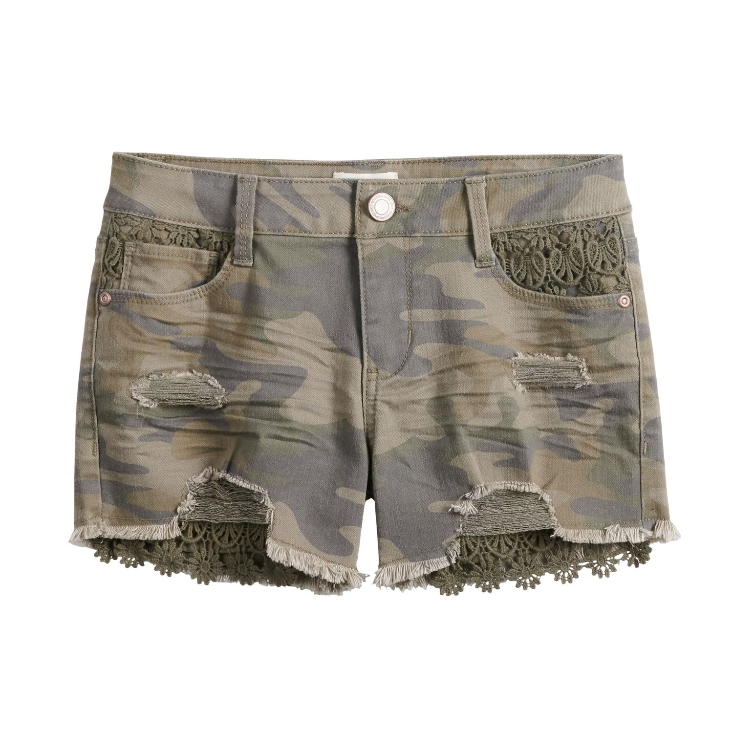 camo jean shorts