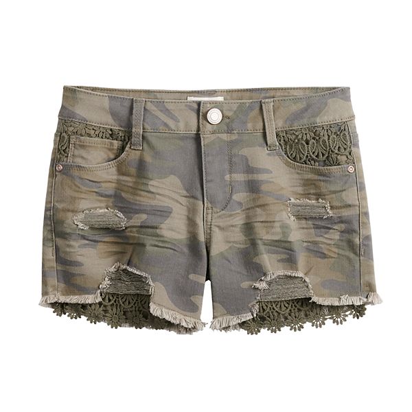 Where can i buy shop camo shorts for girls