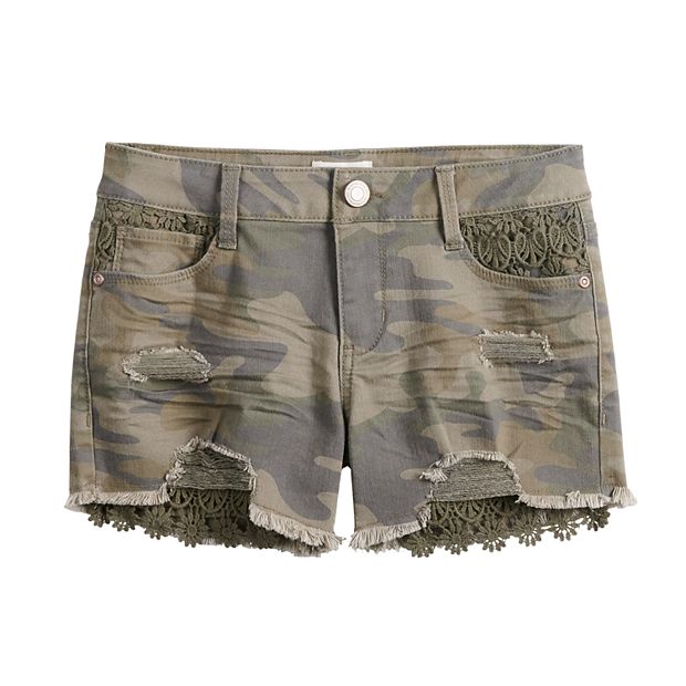 Camo jean cheap shorts womens