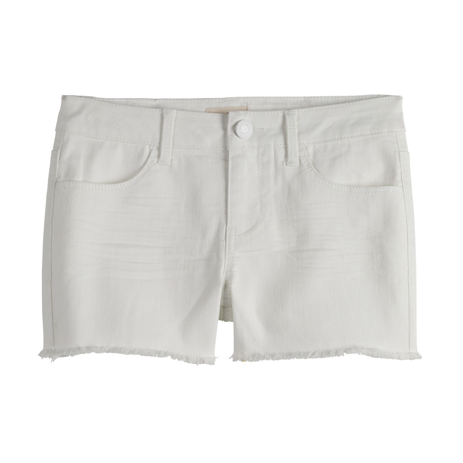 kids white jean shorts