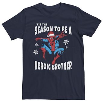 Men's Marvel Spider-Man Season To Be A Heroic Brother Portrait Tee