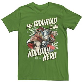 Men's Marvel Thor My Grandad Is My Holiday Hero Portrait Tee