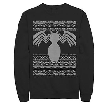 Men's Marvel Venom Arachnid Symbol Christmas Design Fleece
