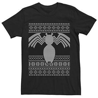 Men's Marvel Venom Arachnid Symbol Christmas Design Tee