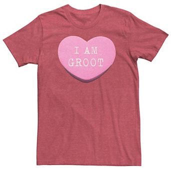Men's Marvel I Am Groot Heart Candy Portrait Tee