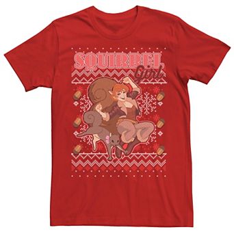 Men's Marvel Squirrel Girl And Tip Toe Portrait Christmas Design Tee