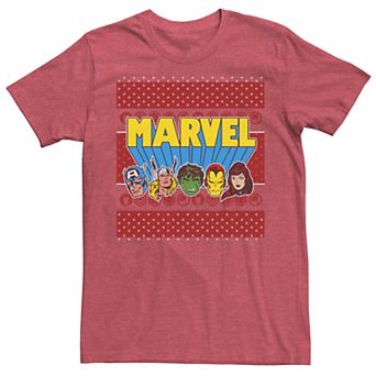 Men's Marvel Vintage Avengers Head Shot Logo Tee
