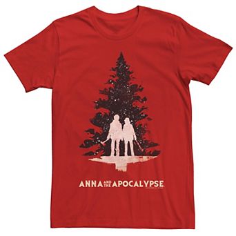 Men's Anna And The Apocalypse Christmas Tree Silhouette Tee