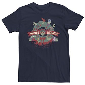 Men's Anna and the Apocalypse Pieces On Earth Christmas Wreath Tee
