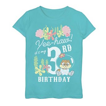 Girls' 7-16 SpongeBob SquarePants Sandy 3rd Birthday Tee