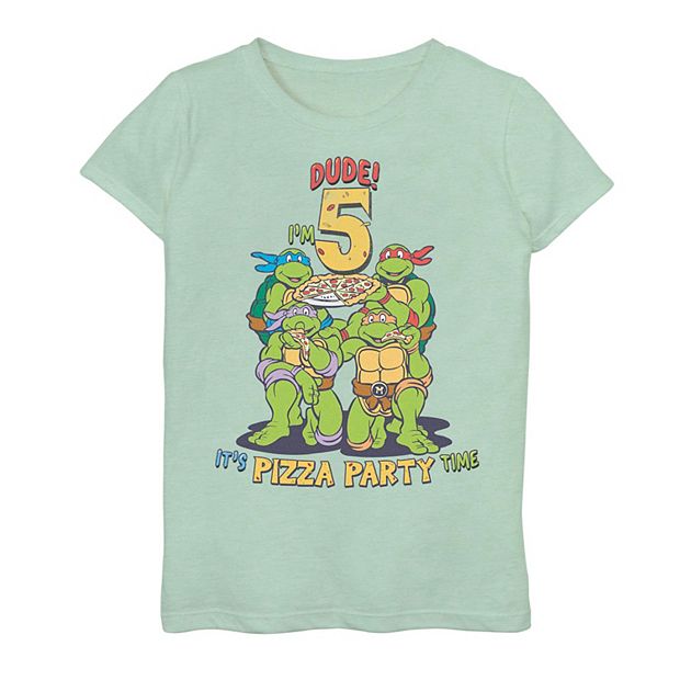  Boy's Teenage Mutant Ninja Turtles 6th Birthday Pizza Party  T-Shirt : Clothing, Shoes & Jewelry