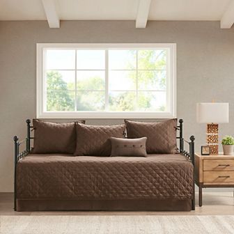 Madison Park Westbrook 6 pc Reversible Daybed Cover Set with Throw Pillow