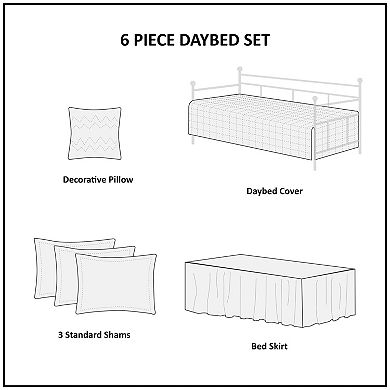 Madison Park Westbrook 6-piece Reversible Daybed Cover Set