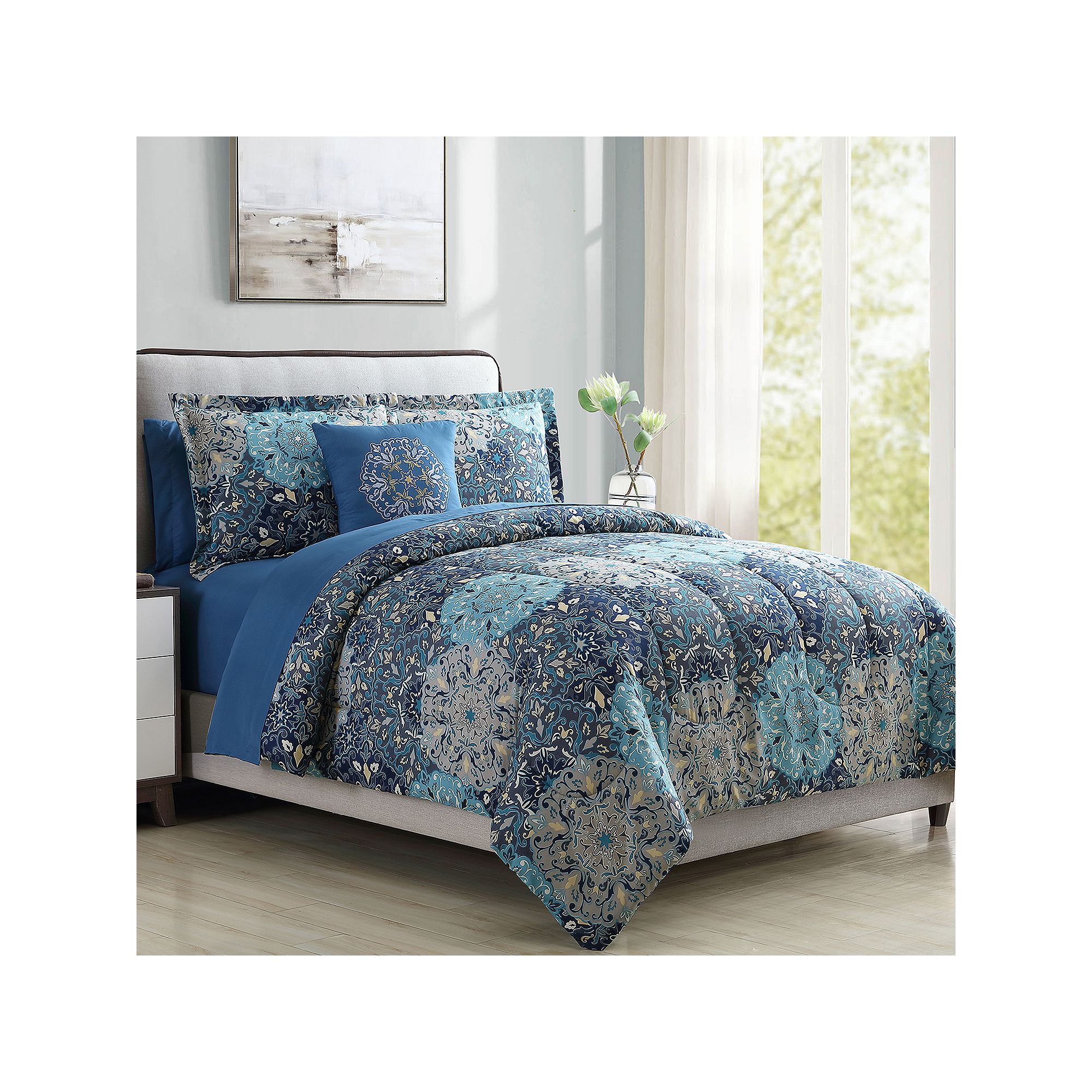 Reversible Complete Bedding Set, Blue