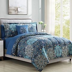 WestPoint Home Martex Reversible Comforter Set 2-Piece Navy/Ceil Blue Twin  Comforter Set