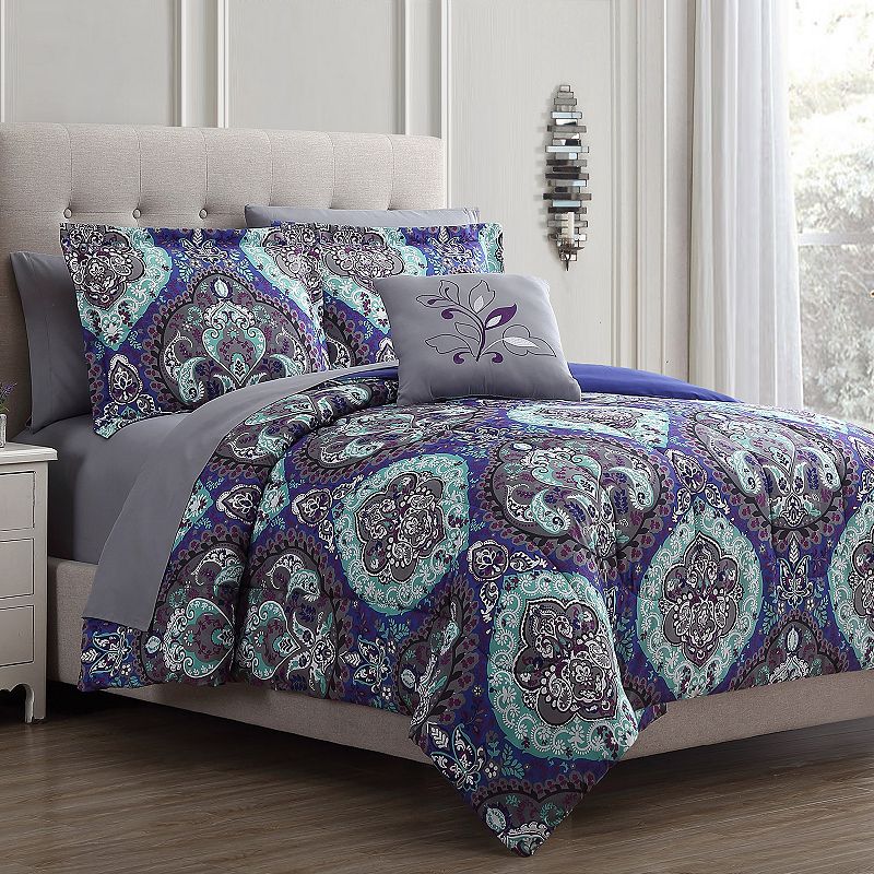 Reversible Complete Bedding Set, Multicolor, Twin