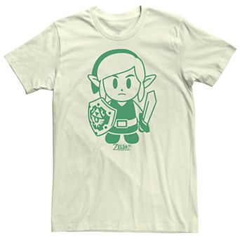 Men's Nintendo Link's Awakening Link Green Outline Short Sleeve Tee