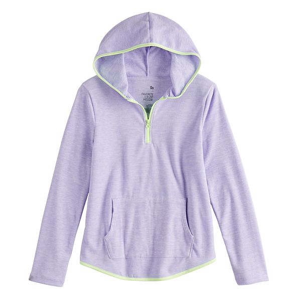 Girls 7 16 Plus Size So Micro Fleece Quarter Zip Hoodie