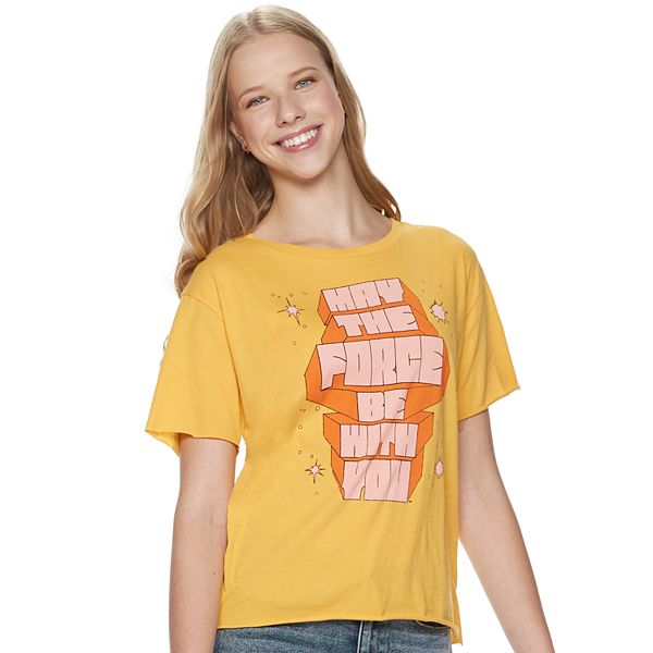 Juniors Star Wars May The Force Be With You Graphic Tee