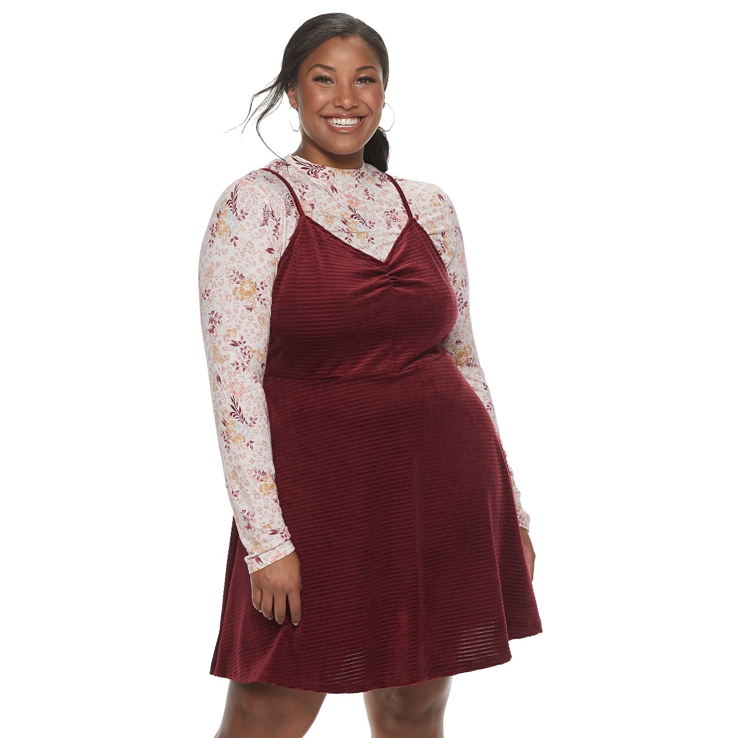 kohls burgundy dress