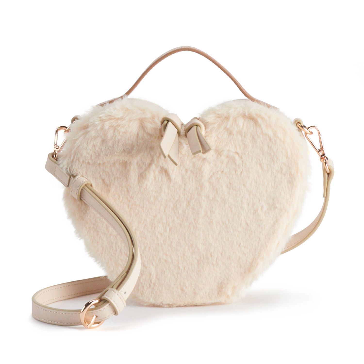 LC Lauren Conrad Wicker Heart Crossbody Bag