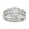 Simply Vera Vera Wang 14k White Gold 1 Carat T.W. Diamond Scalloped Engagement Ring Set