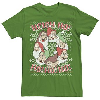 Disney's Snow White Seven Dwarf Men's Ugly Christmas Sweater Tee