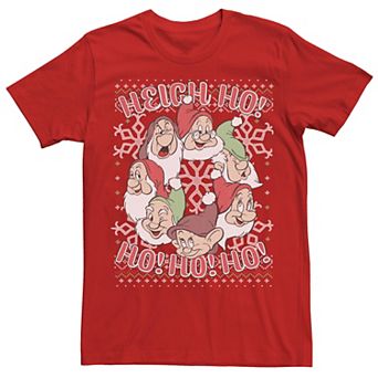Disney's Snow White Seven Dwarf Men's Ugly Christmas Sweater Tee